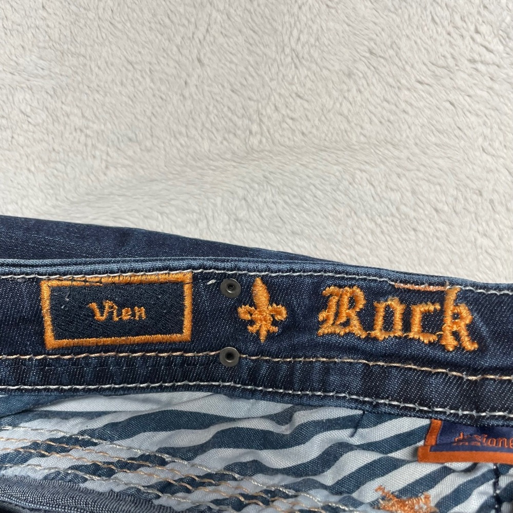 Rock Revival Easy Ankle Skinny Jeans Womens 33 Blue Contrast Stitch Y2K - Picture 3 of 14